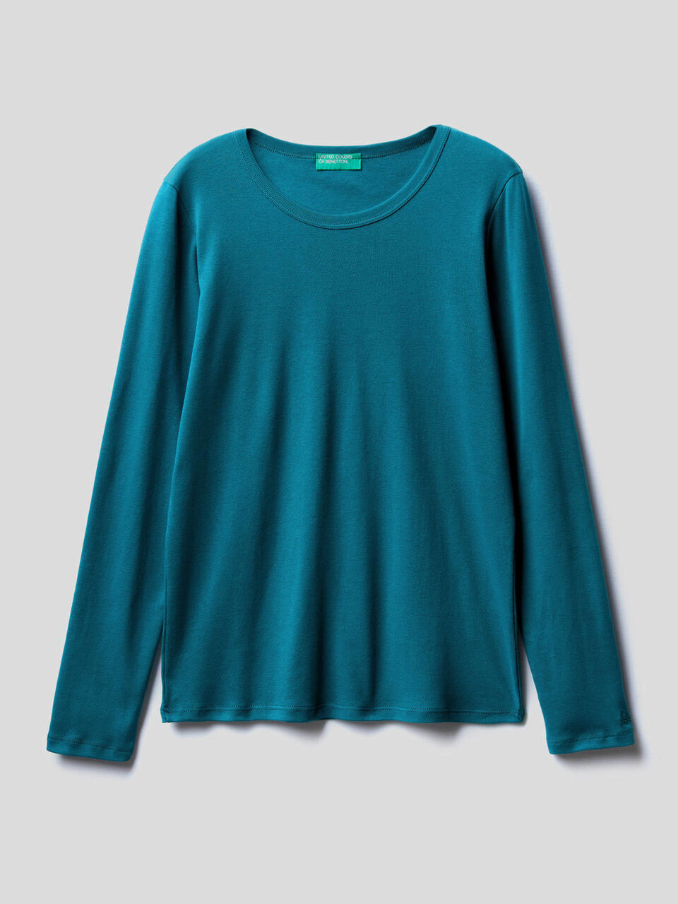 T-shirt a manica lunga in puro cotone image number 1