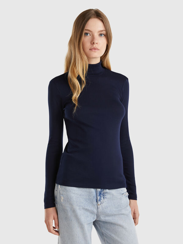 Long sleeve t-shirt with high neck Women