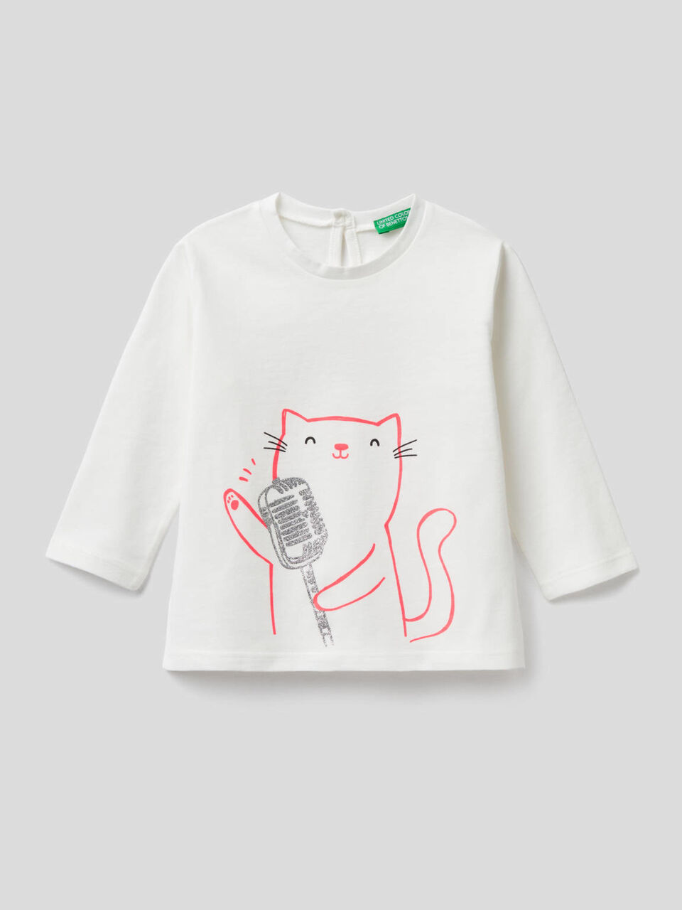 T-shirt manches longues en pur coton bio image number 1