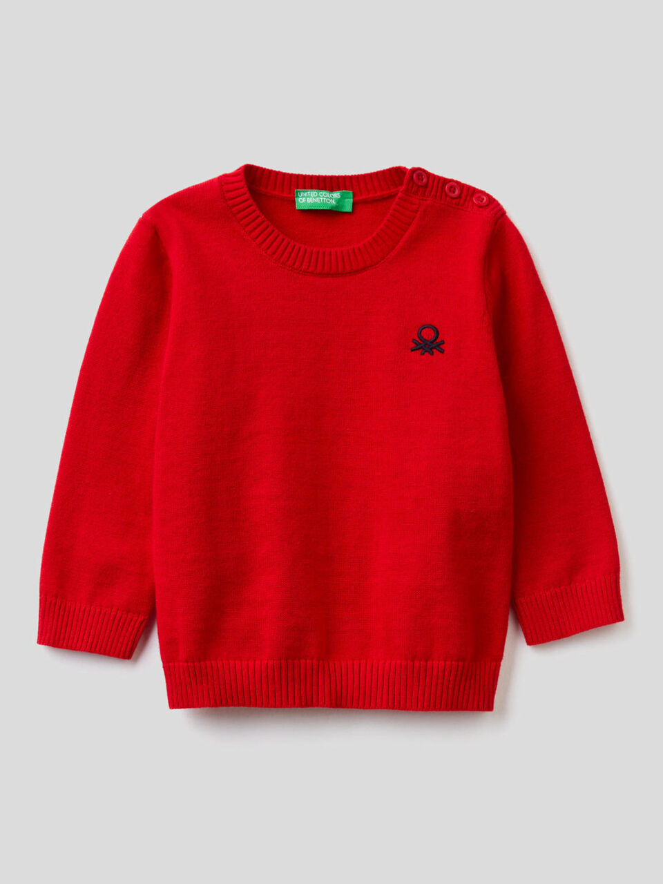 Maglia tricot in puro cotone image number 1