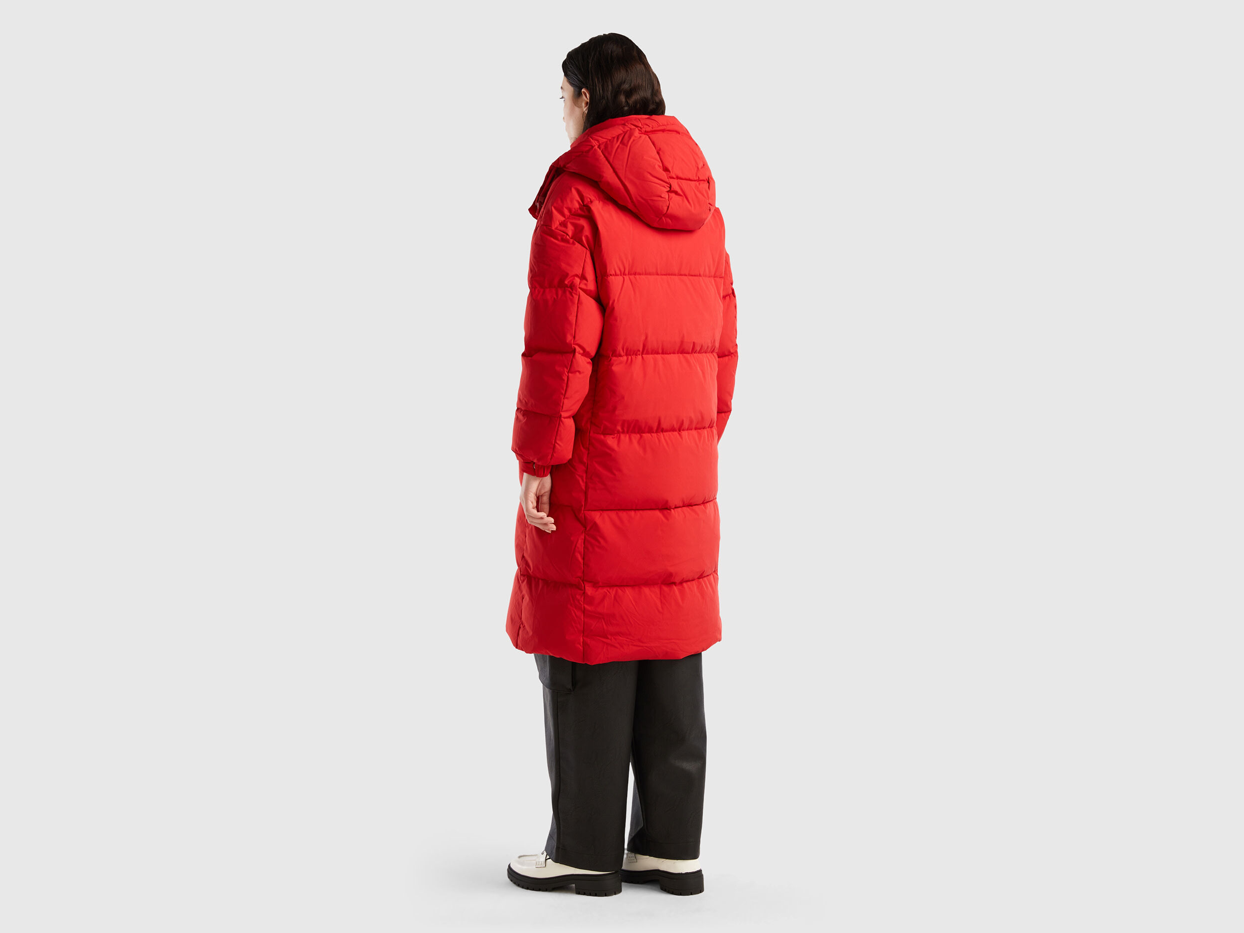 Piumino lungo sale donna rosso