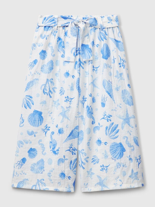 Pantalon Palazzo à imprimé marin Filles