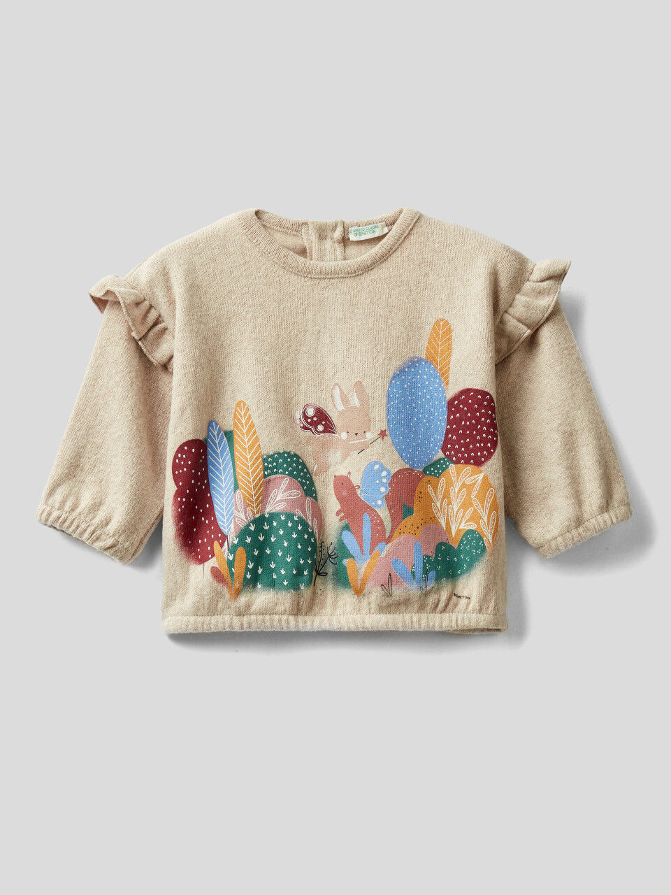 Sweatshirt in einer Mischung aus recycelter Baumwolle mit Print