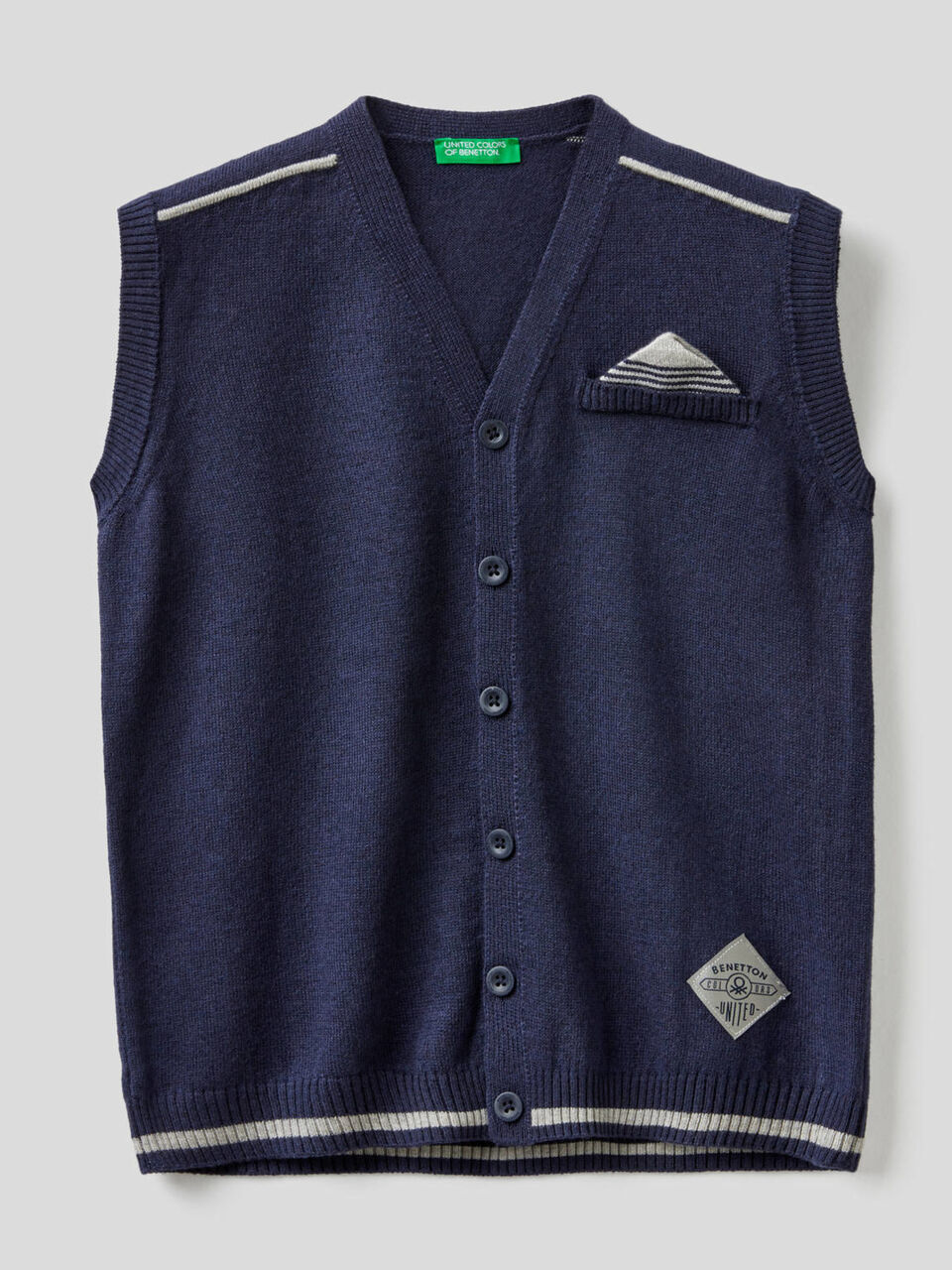 Gilet aus Wolle mit blinder Tasche image number 1