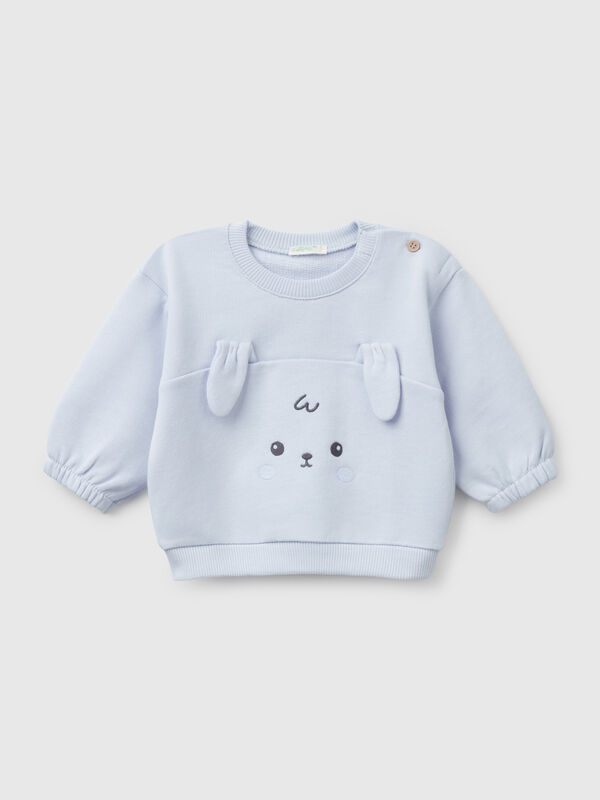 Felpa con ricamo e patch in cotone  Baby