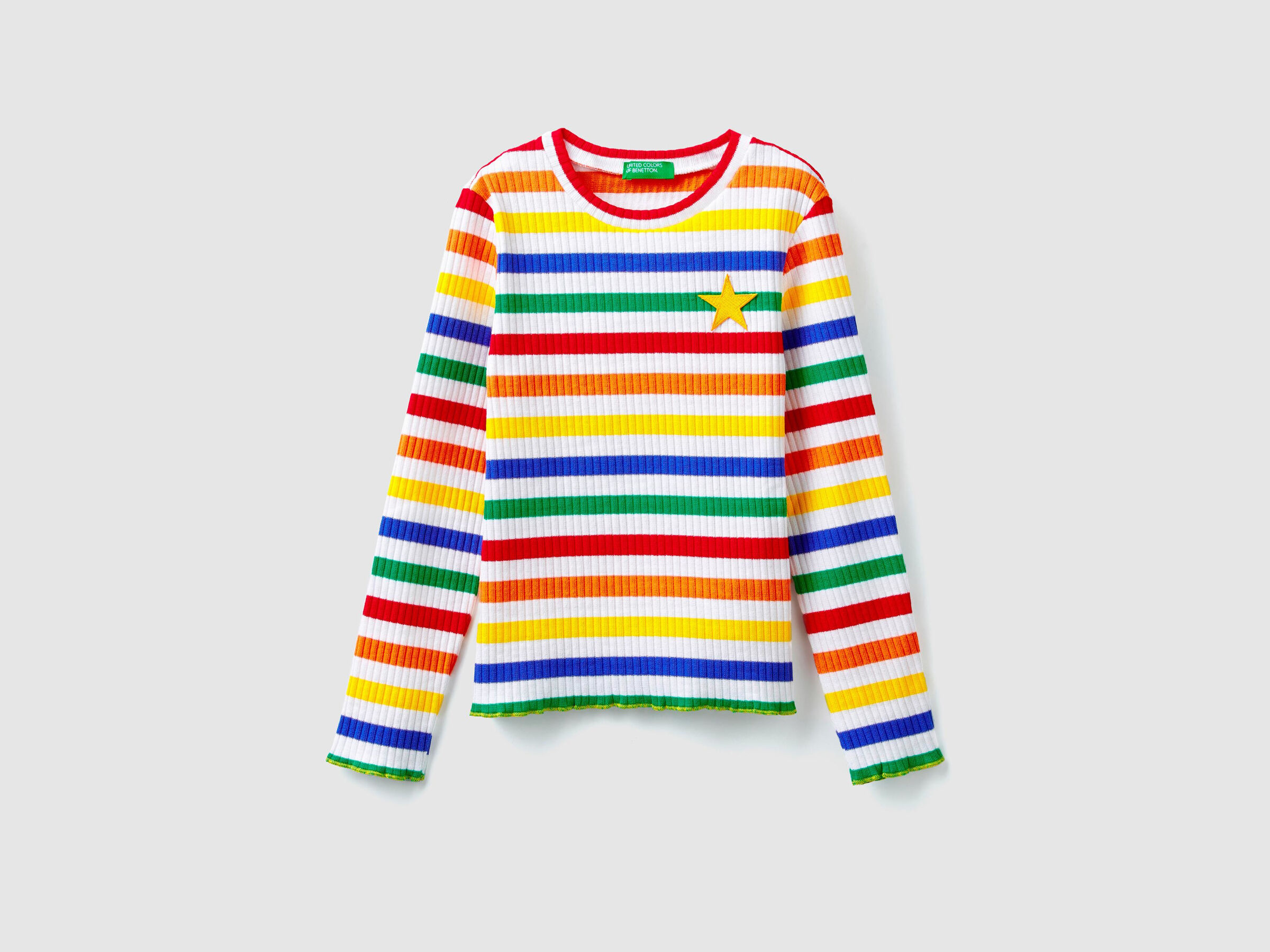T-Shirt im gestreiften Rippenmuster image number null