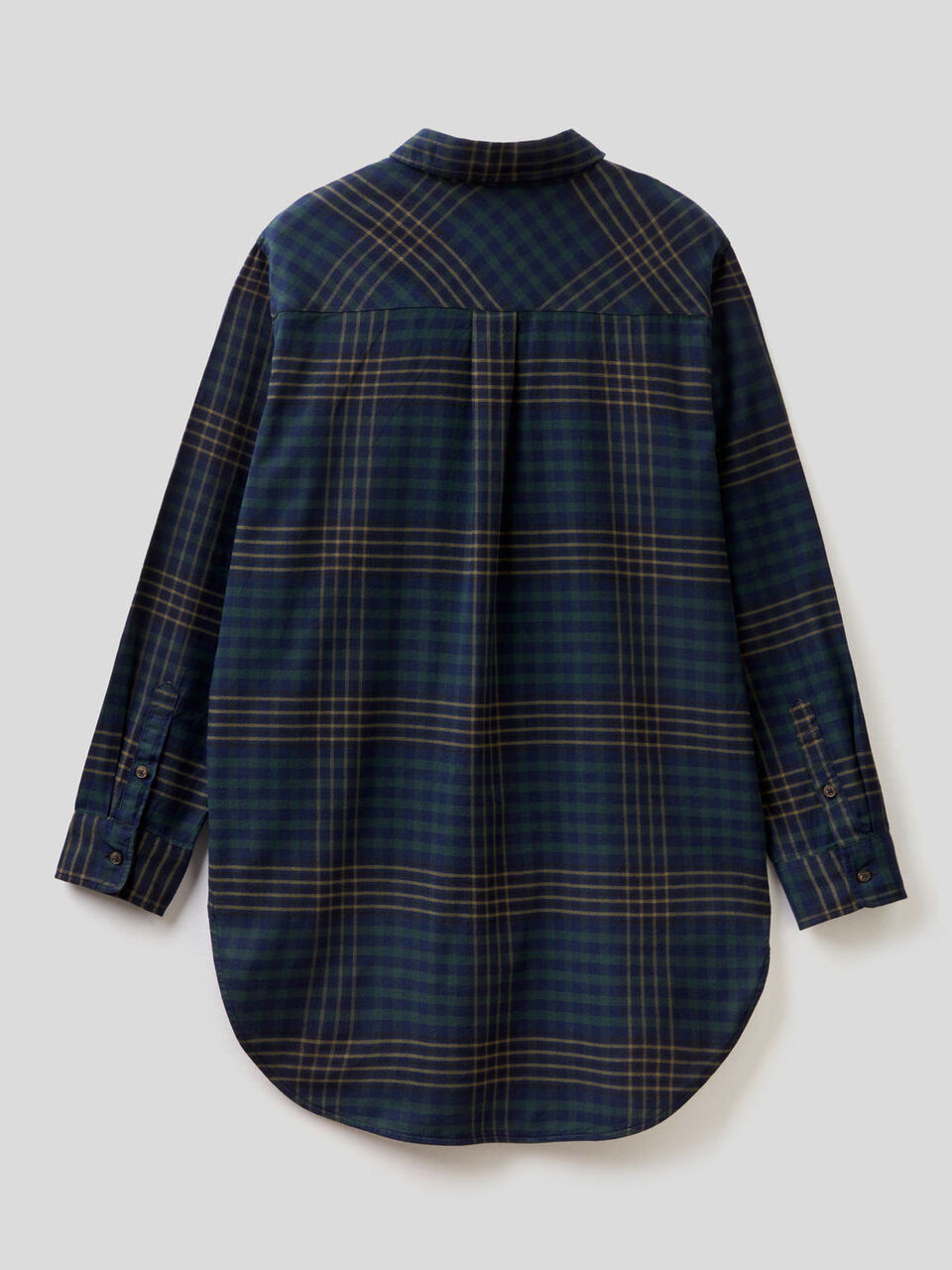 Chemise longue à carreaux en 100% coton image number 2