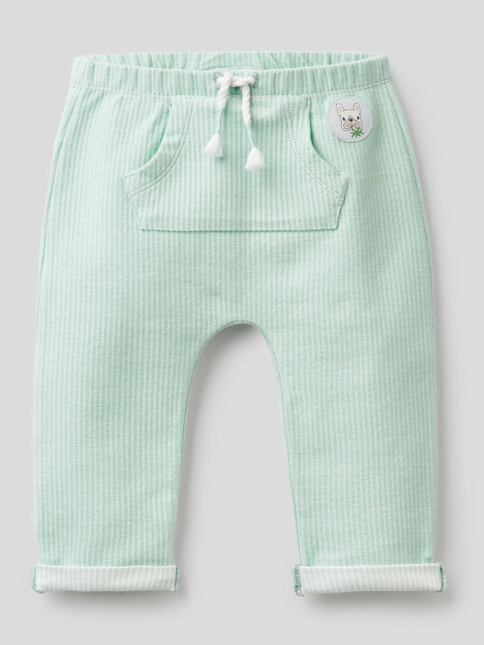 Pantaloni in tessuto rigato stretch image number 1