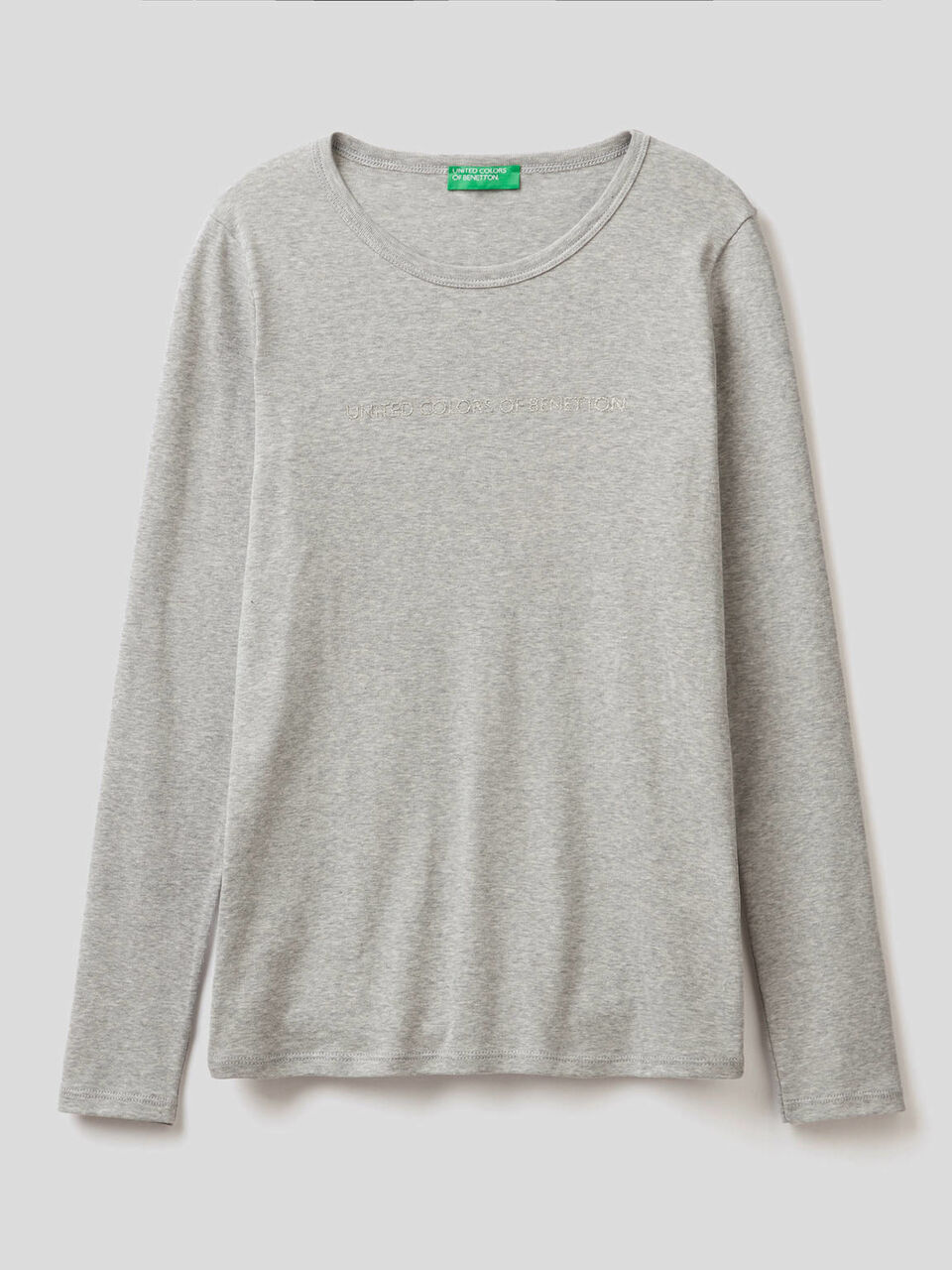 T-shirt a manica lunga 100% cotone image number 1