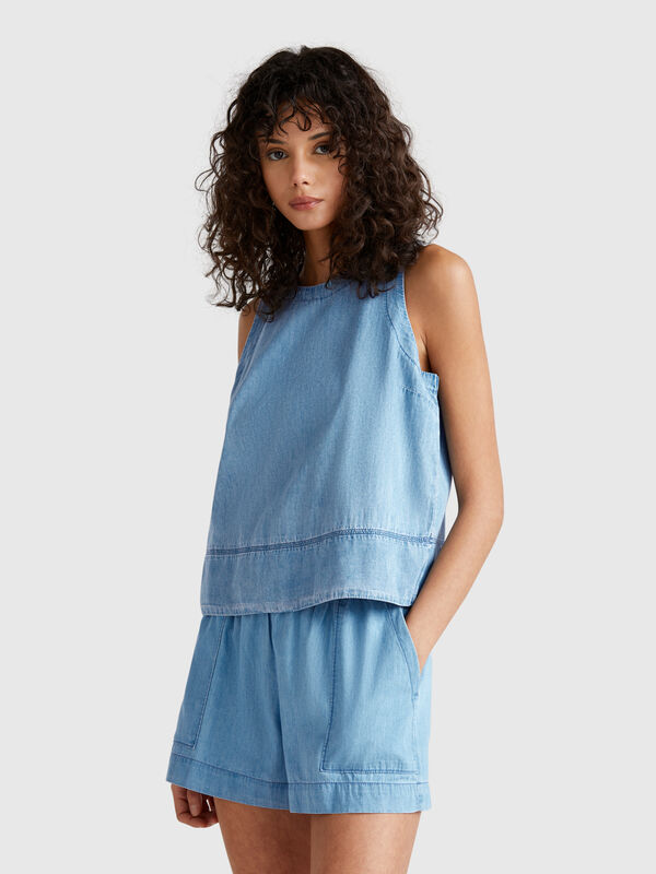 Blouse en chambray Femme