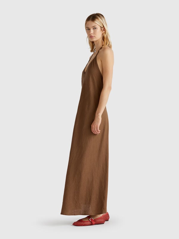 Vestito lungo in puro lino Donna