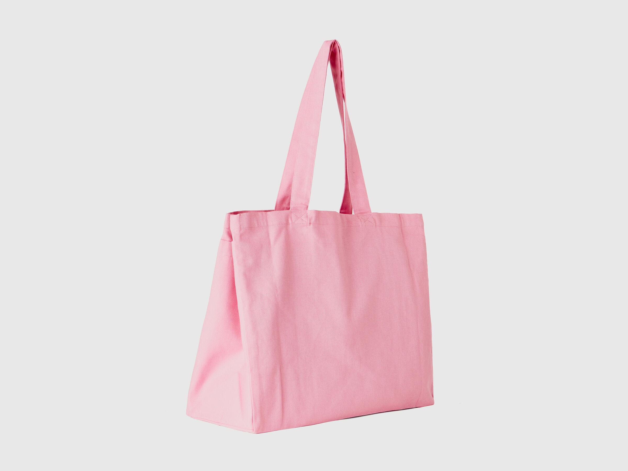 Pink tote bag in pure cotton image number 1