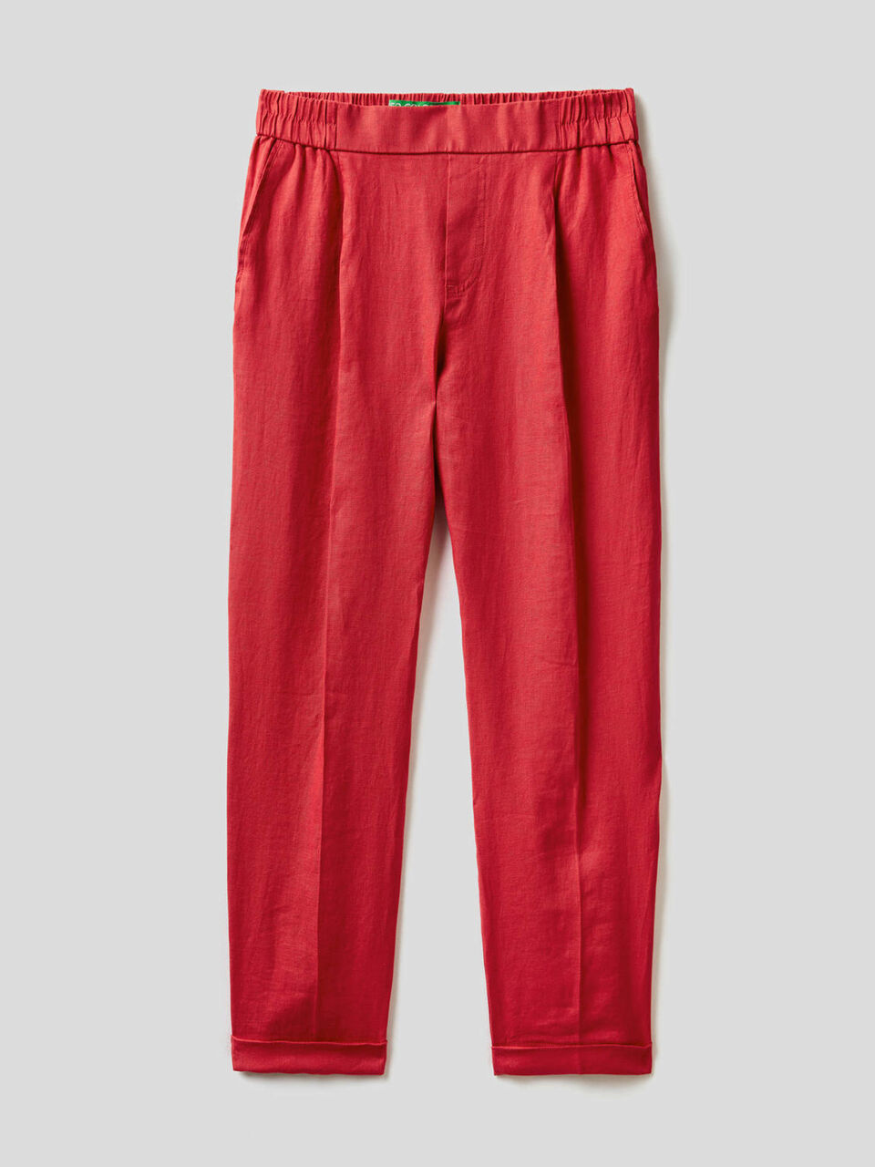 Cropped-Hose aus 100% Leinen image number 1
