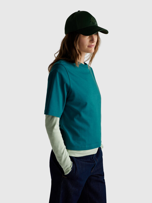 T-shirt coupe boxy 100% coton Femme
