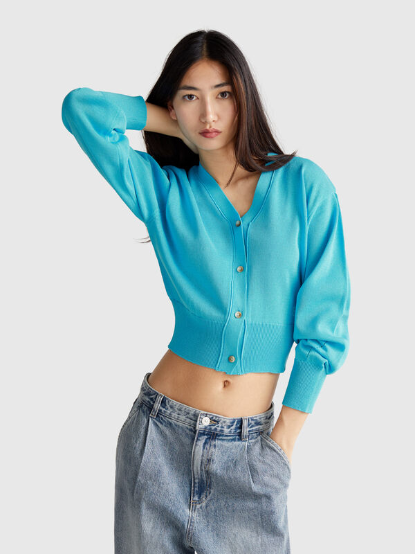 Knit cardigan with V-neck Women