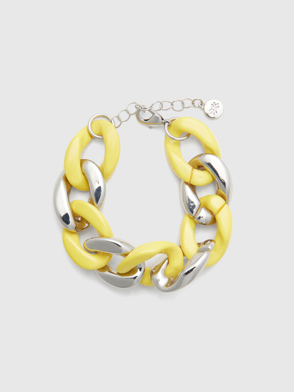 Bracciale a catena oro e giallo Donna