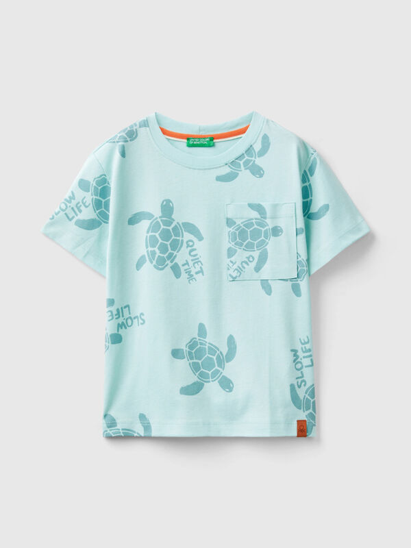 T-Shirt mit Schildkröten-Druck Jungen