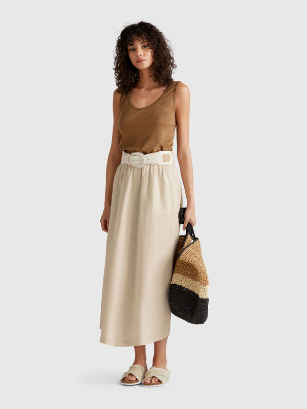 Gonna lunga in puro lino Donna