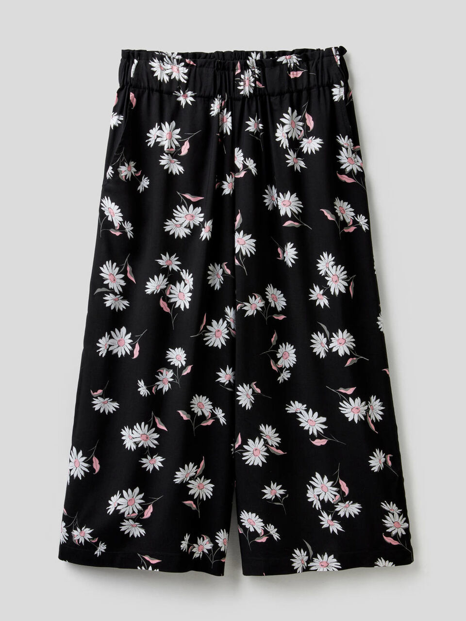 Patterned flared trousers image number 1