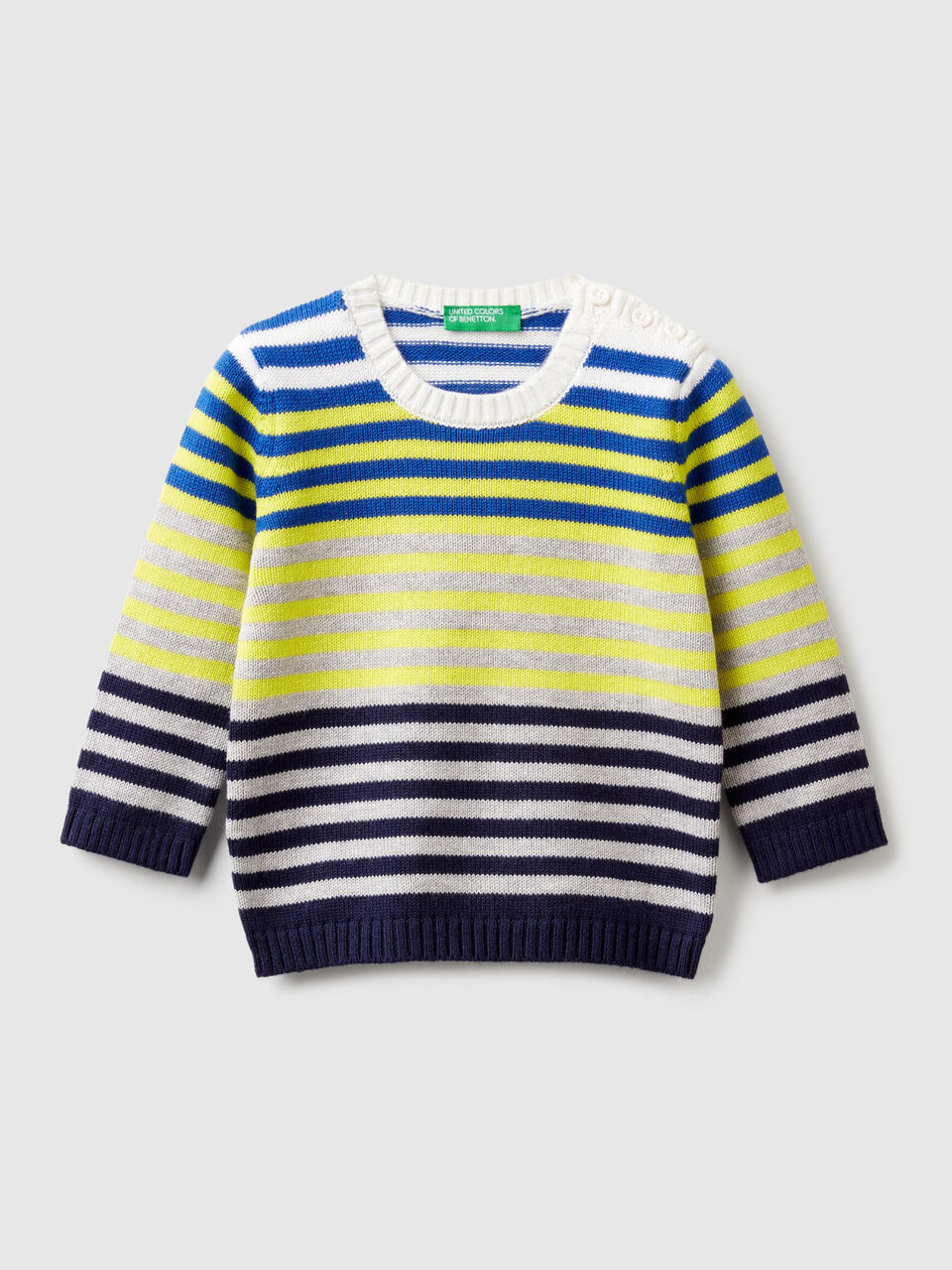 Sweater with multicolor stripes image number 1