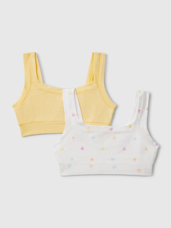 Due brassiere in cotone super stretch Bambina