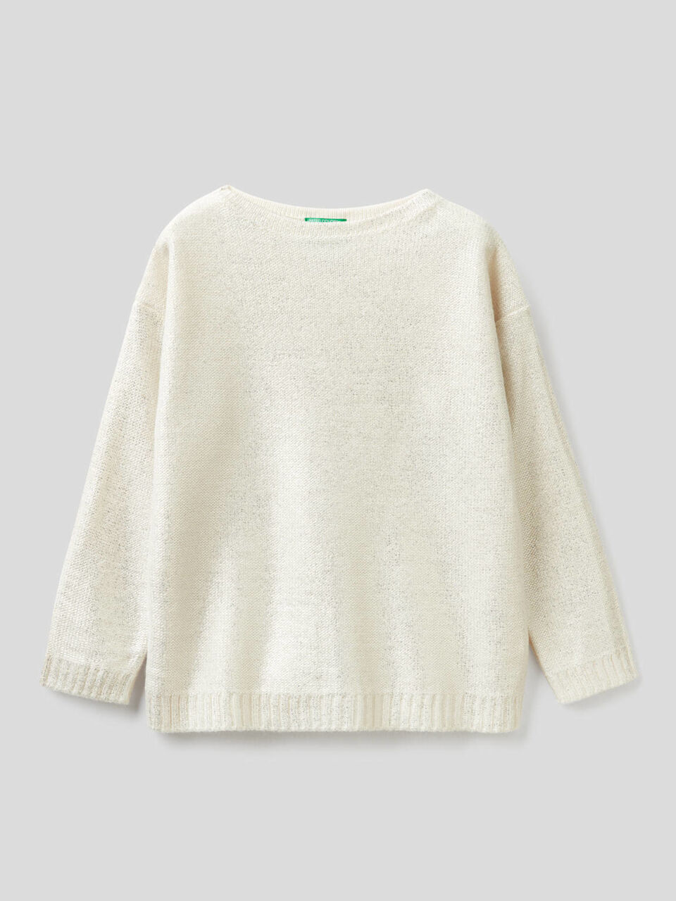 Maxi sweater with foil print image number 1