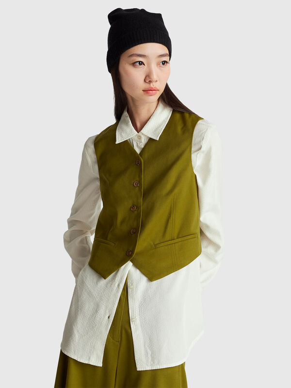 Gilet en mélange de laine et de viscose Gilet en mélange de laine et de viscose Femme