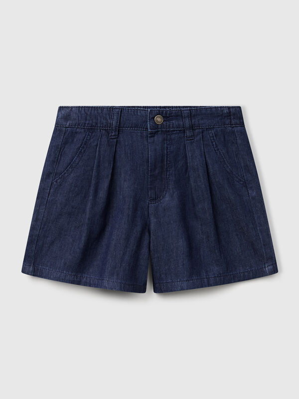 Shorts leggeri effetto jeans Bambina
