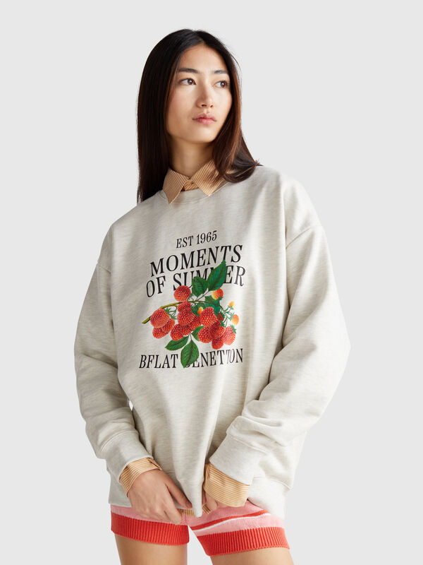 Sweat à imprimé fruits Femme