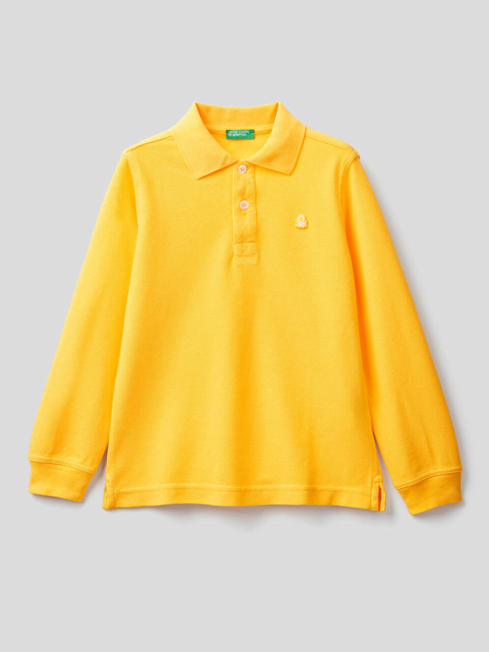Polo aus 100% Bio-Baumwolle mit langen Ärmeln image number 1