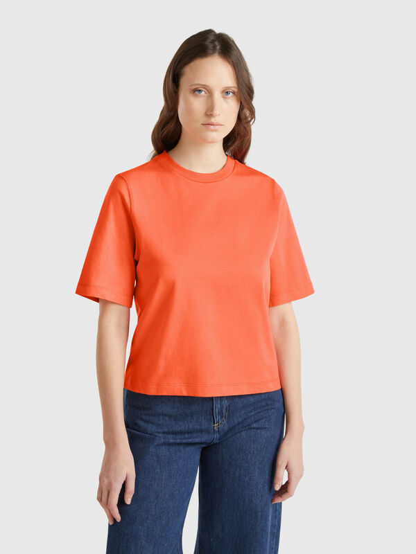 T-Shirt boxy fit, 100% Baumwolle Damen