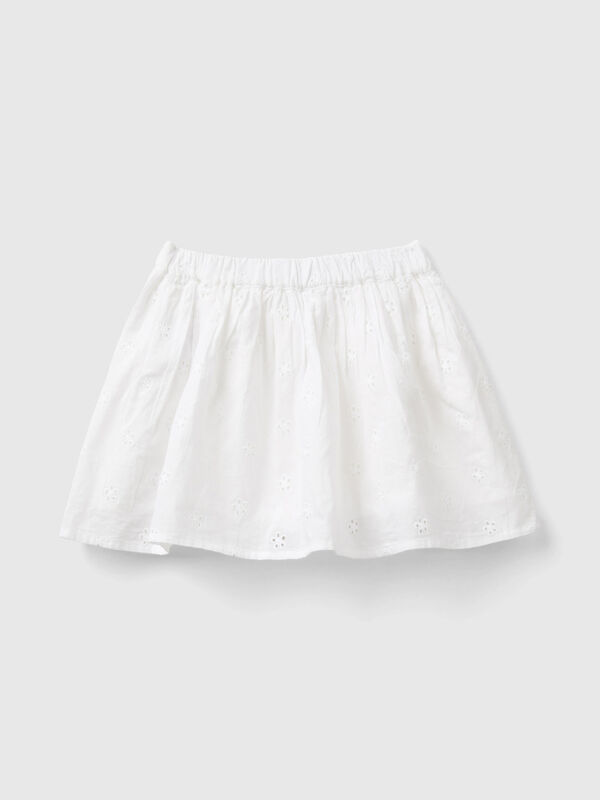 Skirt with broderie anglaise embroidery Junior Girl