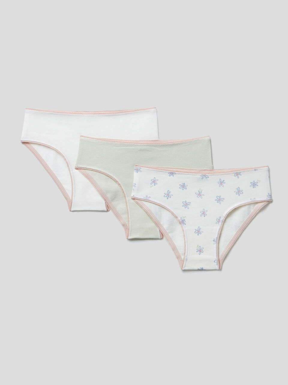 Trois slips en coton stretch image number 1