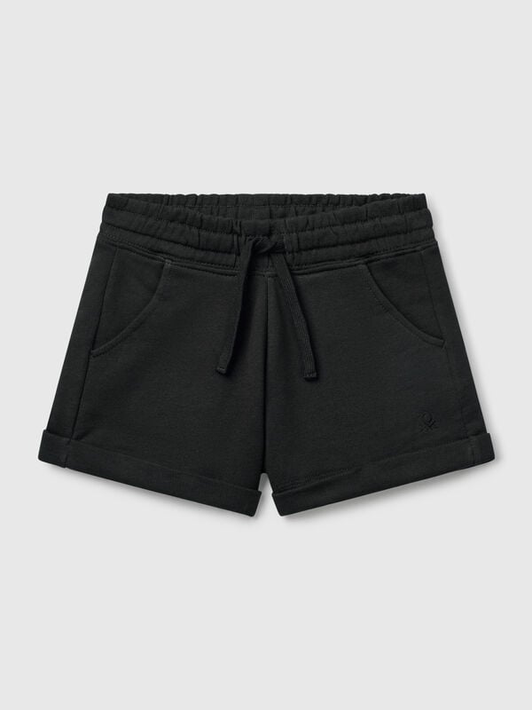 Shorts in felpa 100% cotone Bambina