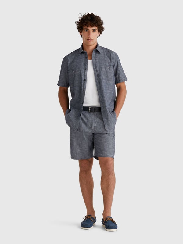 Chambray-Shorts Herren