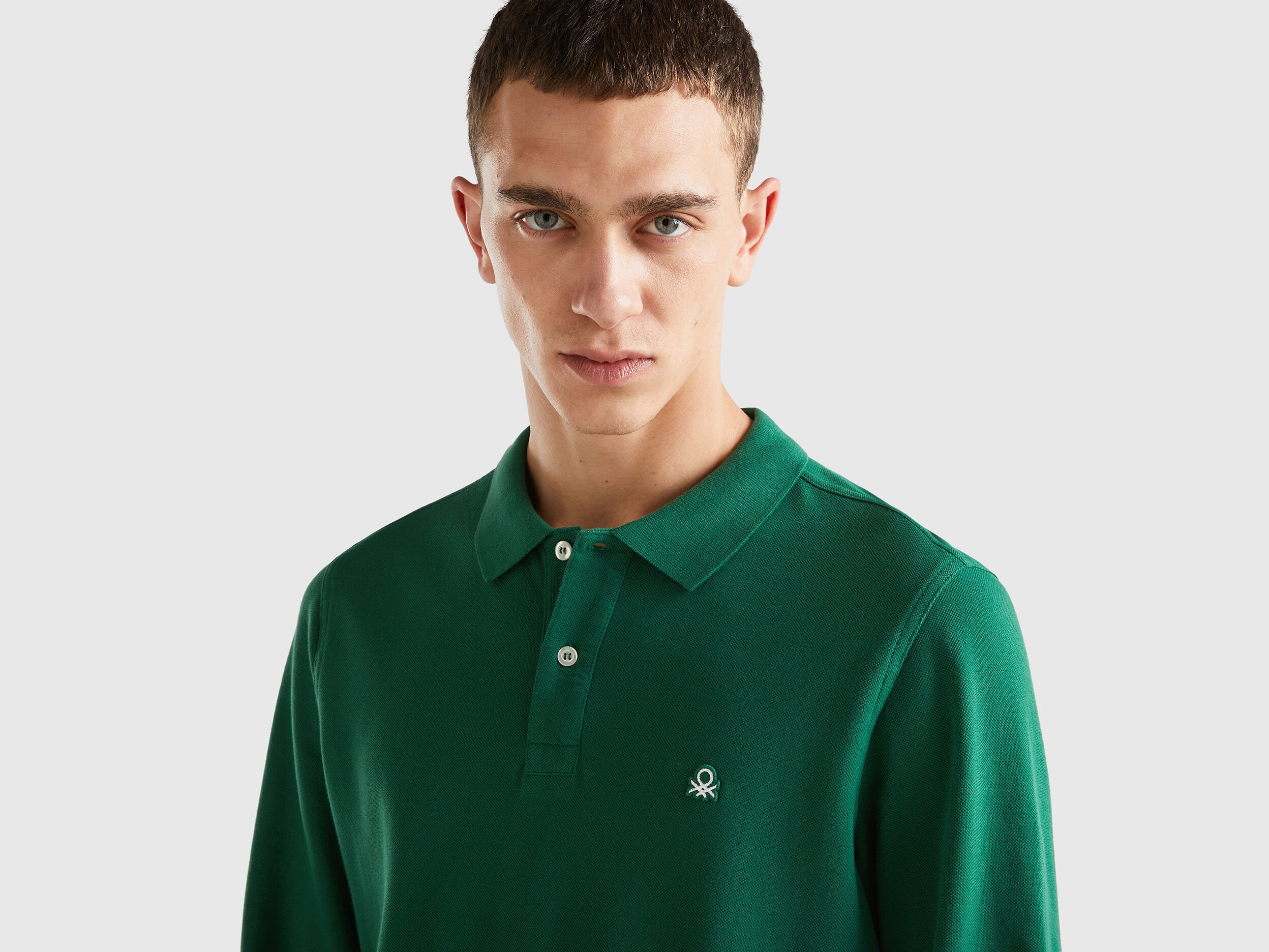 Polo manica lunga benetton cheap