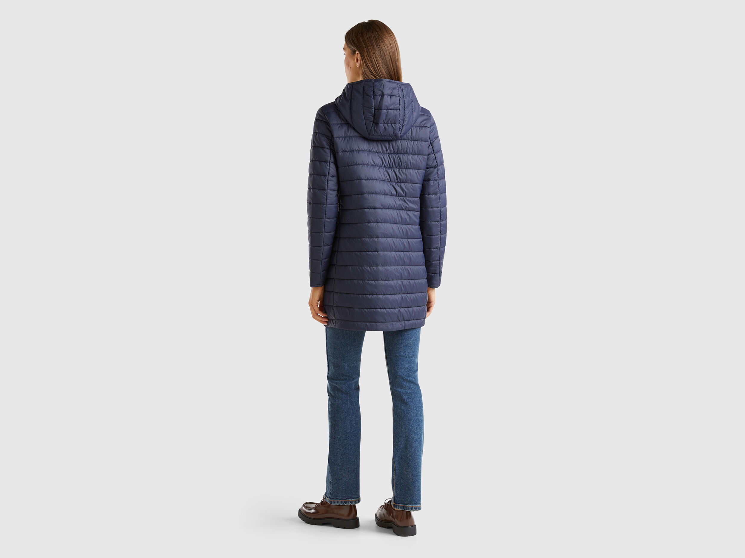 Piumino imbottito con ovatta riciclata Blu Scuro Benetton