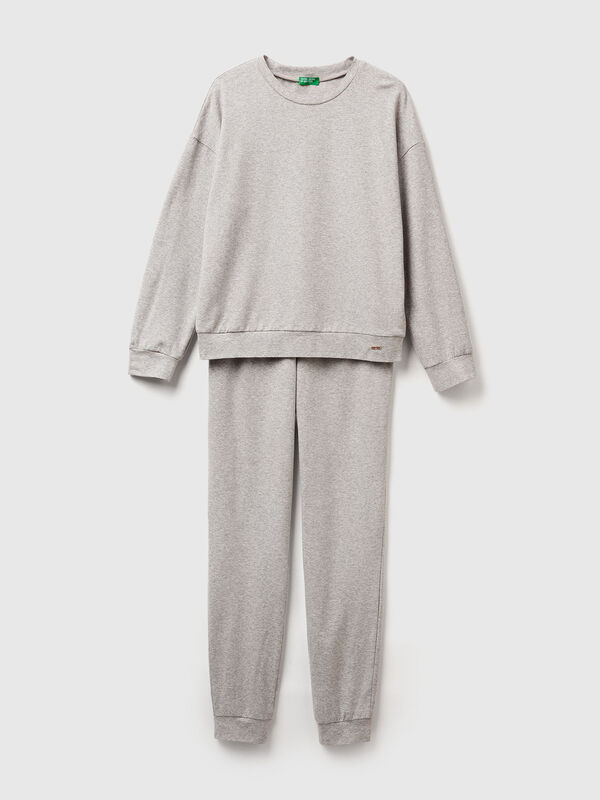 Warm pyjamas in cotton blend Women