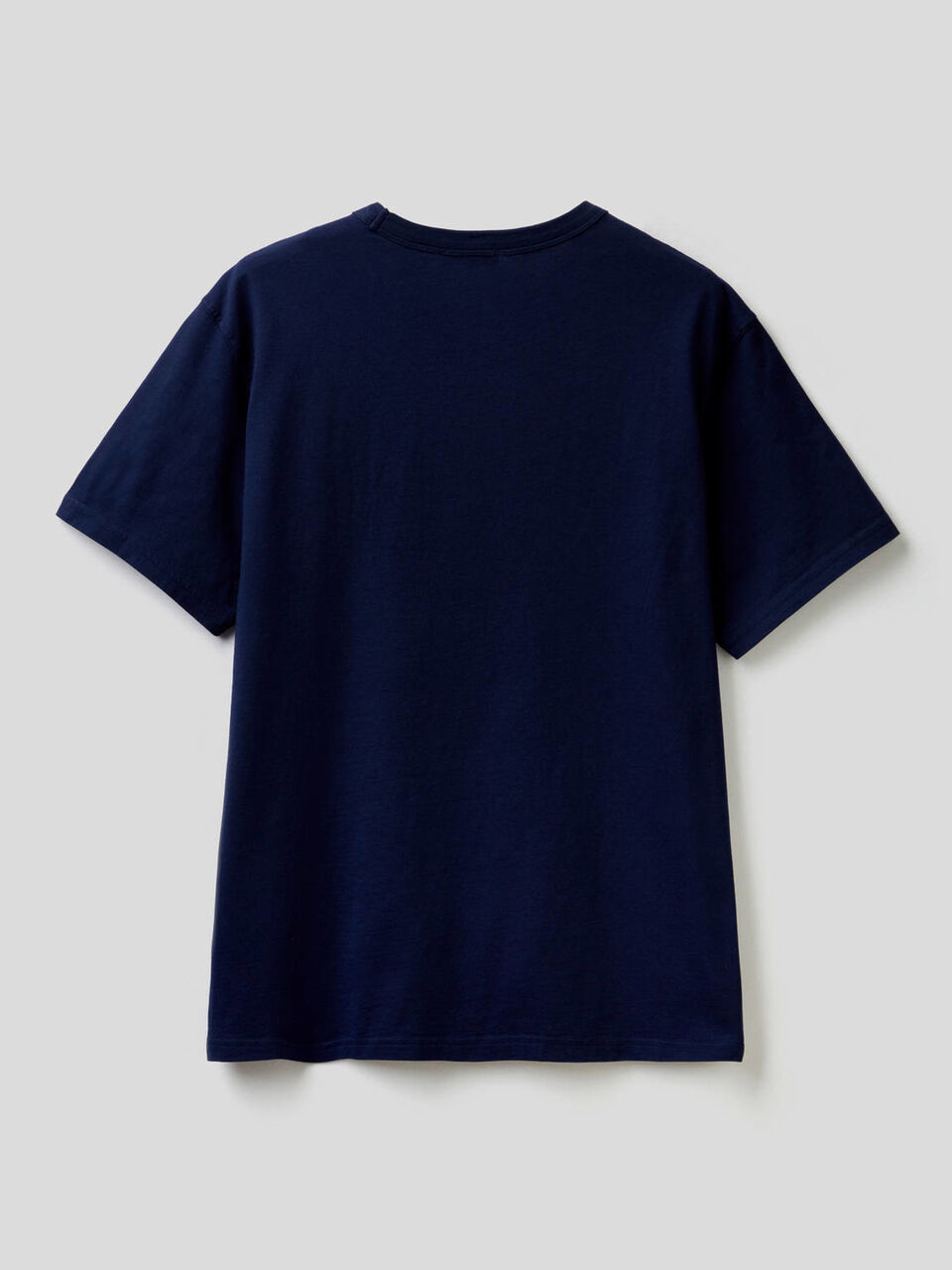 T-shirt bleu foncé 100% coton avec imprimé image number 2