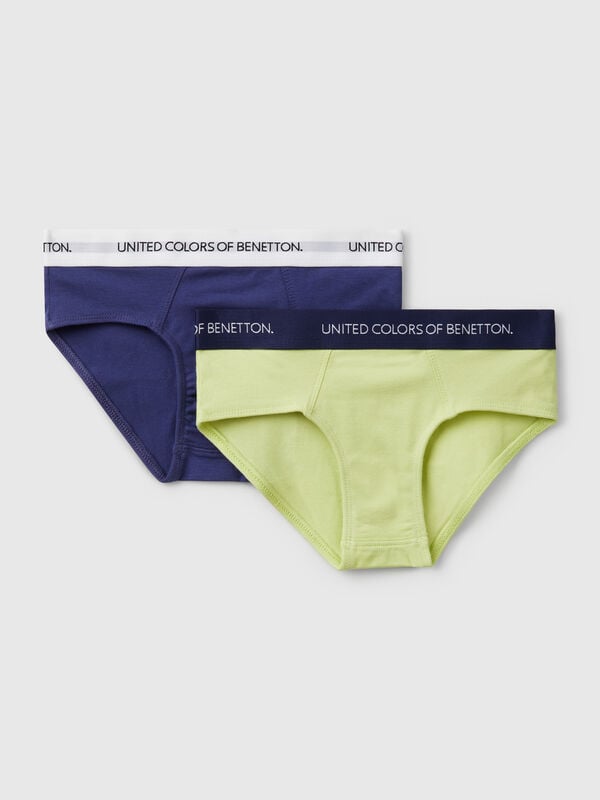Deux slips avec élastique siglé Garçon