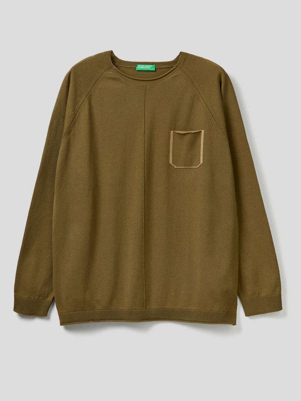 Pull en coton avec pochette image number 1