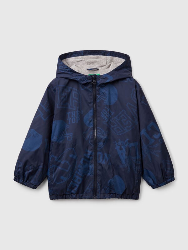 Veste légère à motifs avec capuche Garçon