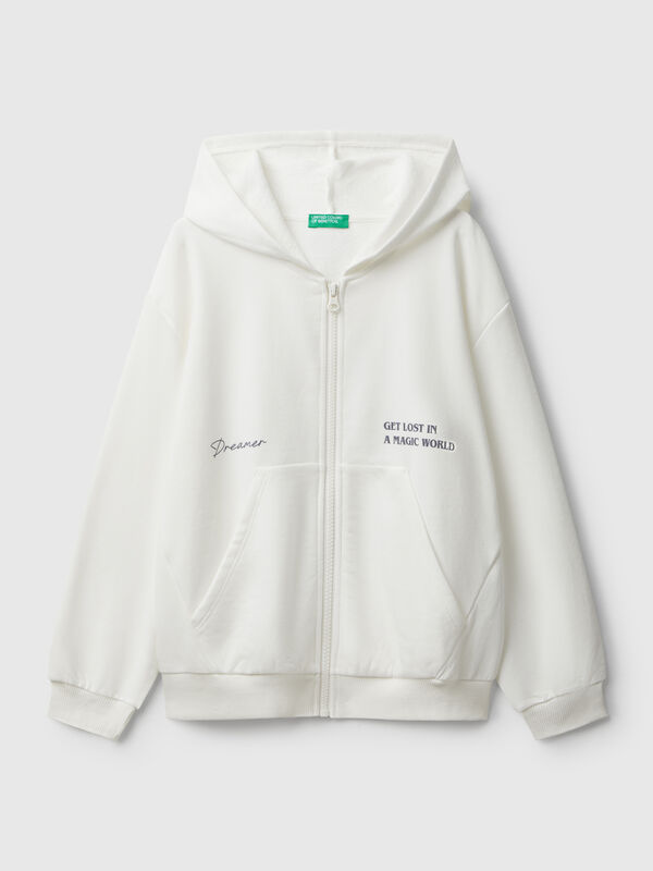 Sweatshirt mit Reißverschluss und Print Mädchen