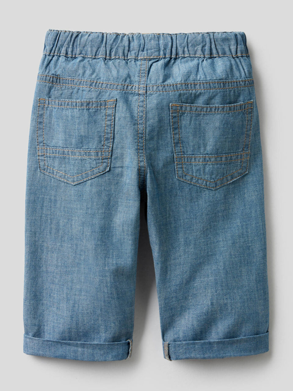 Pantaloni in chambray di 100% cotone image number 2