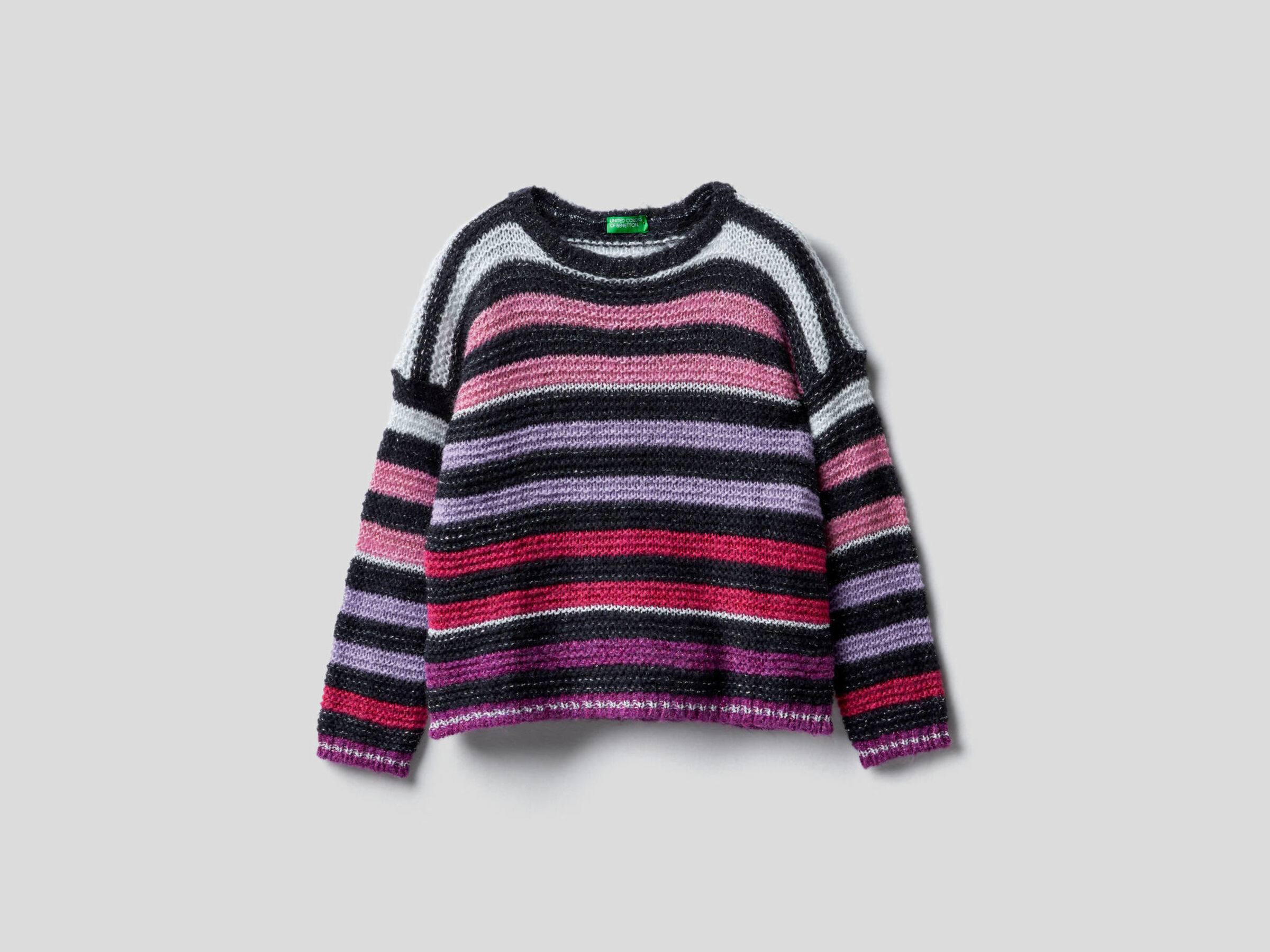 Gestreifter Pullover mit Lurex image number null