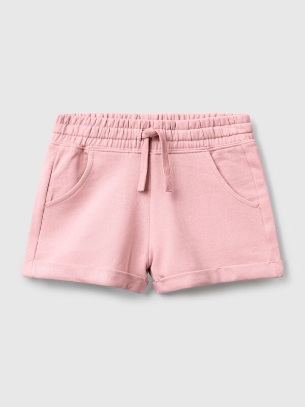 Shorts in felpa 100% cotone Bambina