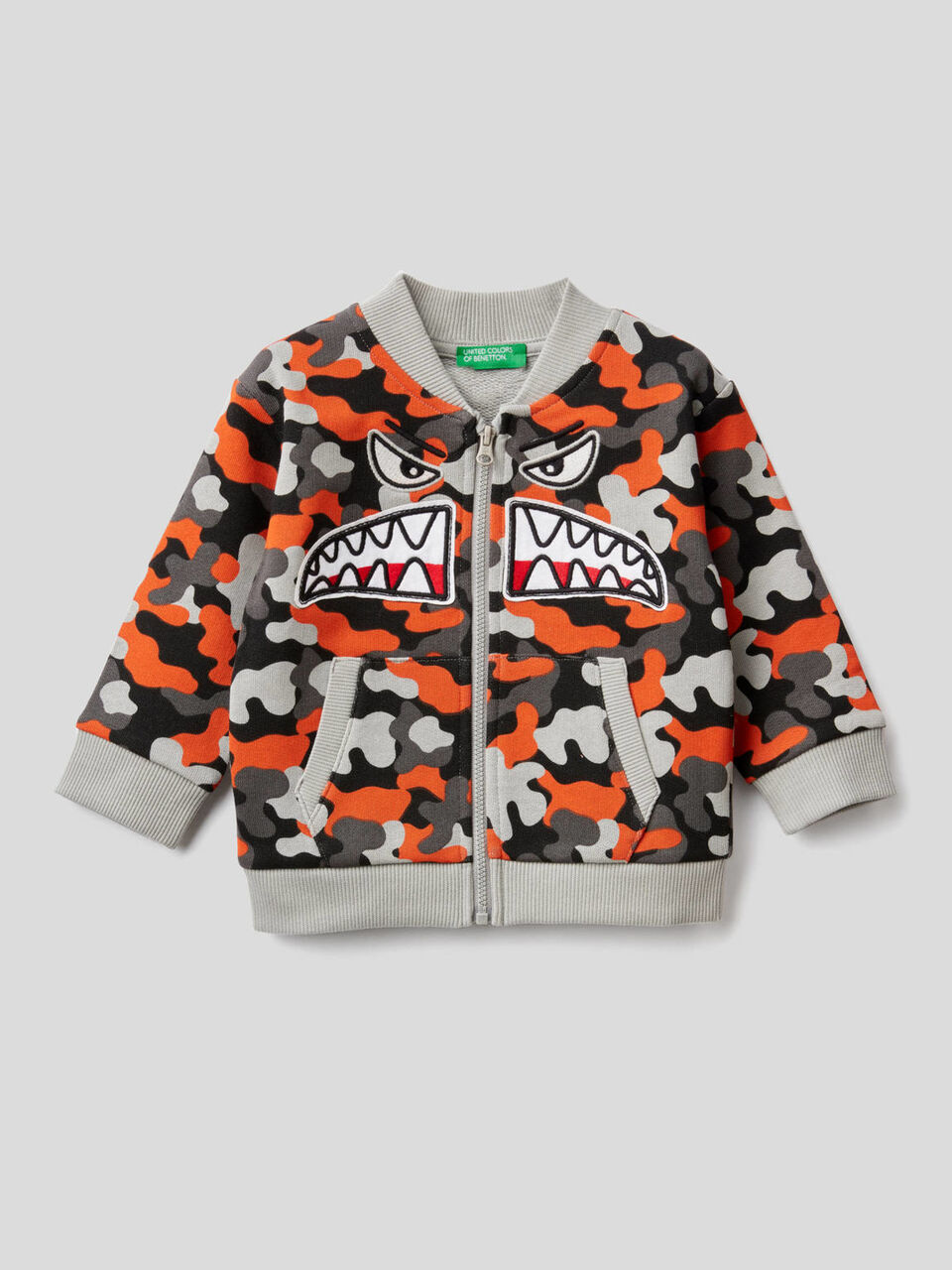 Camouflage-Sweatshirt aus reiner Baumwolle image number 1