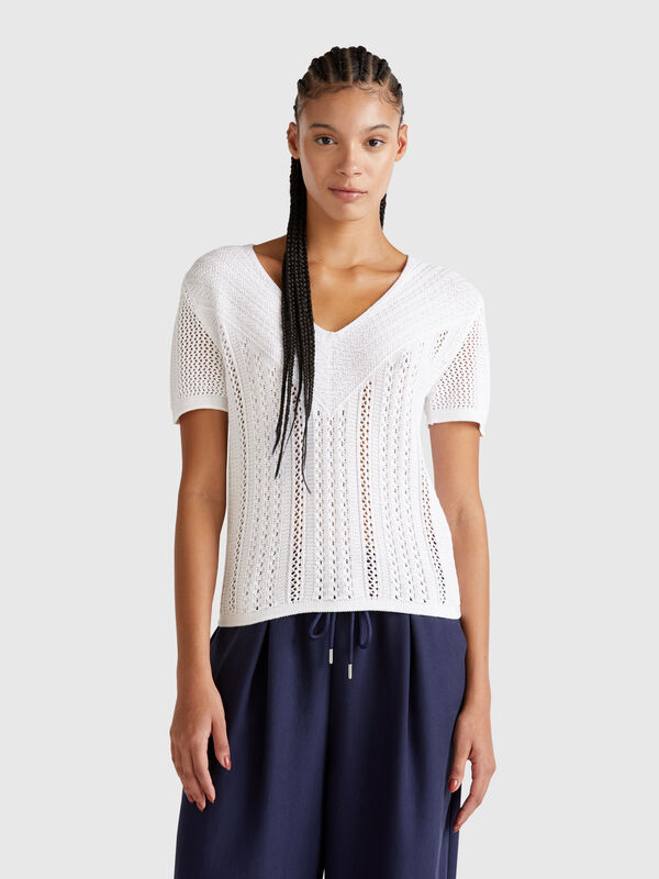 Maglioncino con trafori Donna