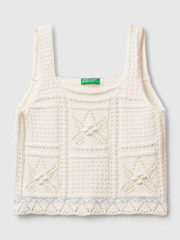 Knitted top with stars Junior Girl