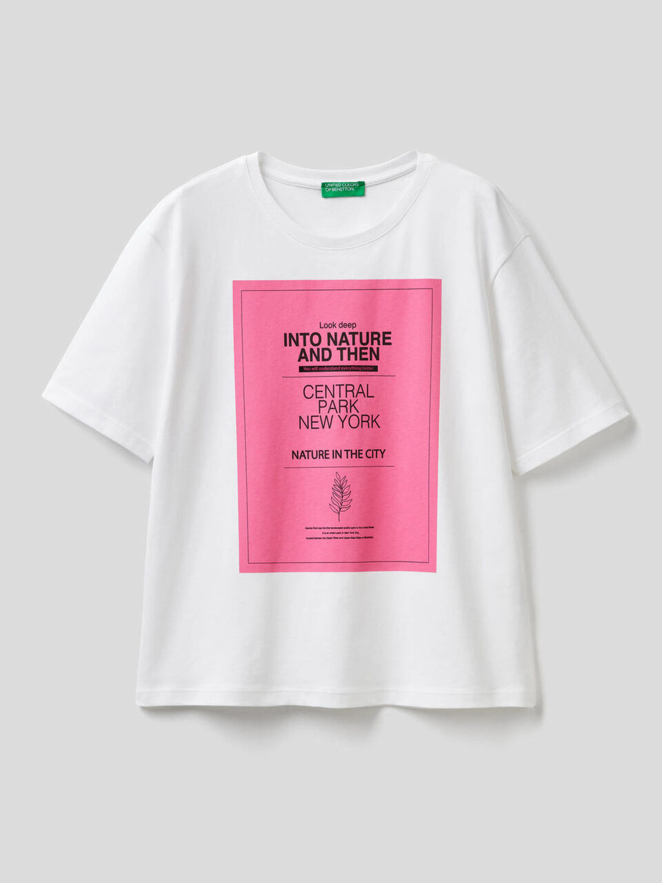 T-shirt con slogan in 100% cotone bio image number 1